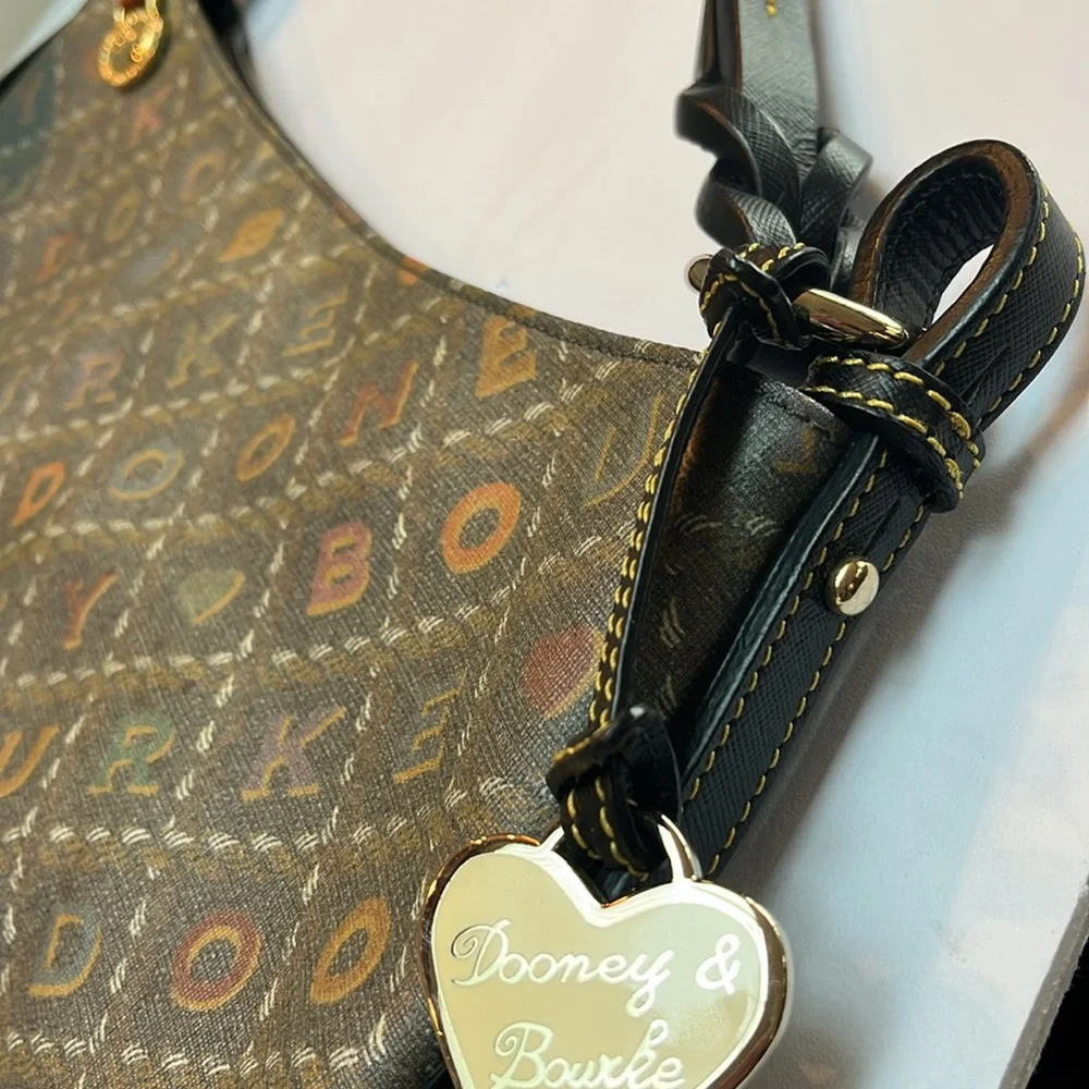 Dooney Bourke Spell Out Bucket Hobo Satchel - Picture 7 of 10